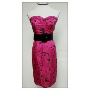 Anthropologie Strapless Floral Dress